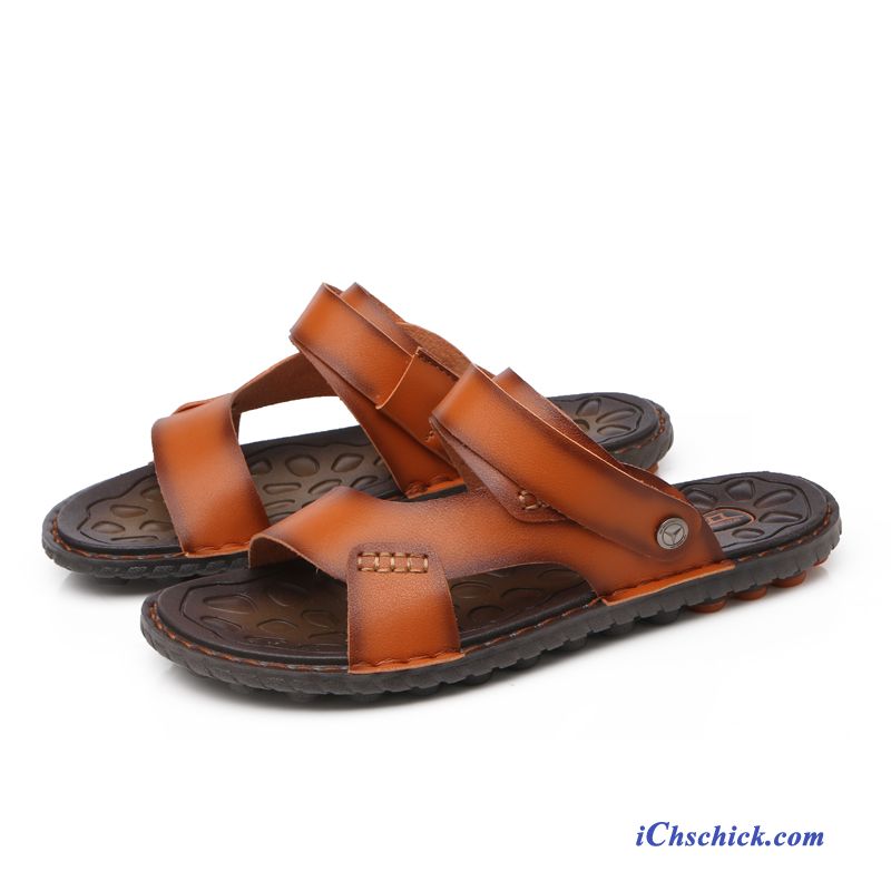 Männer Braun Kupfer, Bequeme Herren Sandalen