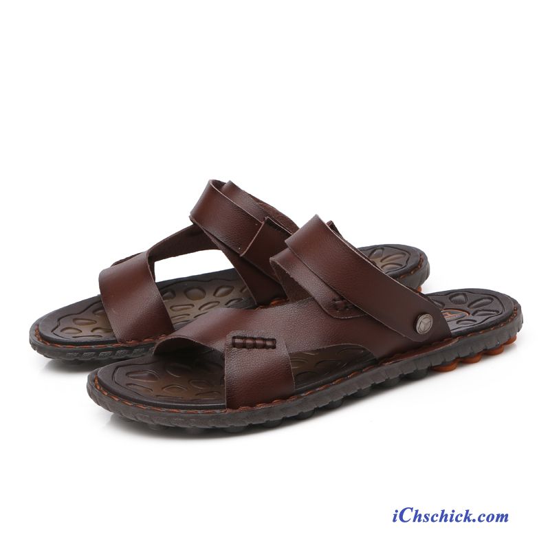 Männer Braun Kupfer, Bequeme Herren Sandalen