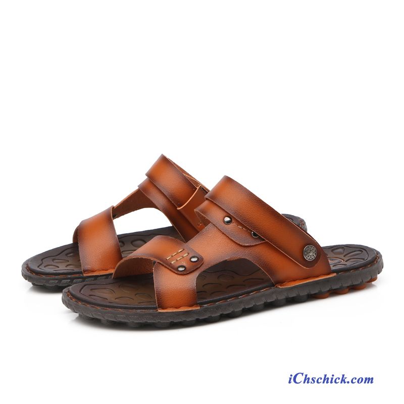 Männer Braun Kupfer, Bequeme Herren Sandalen