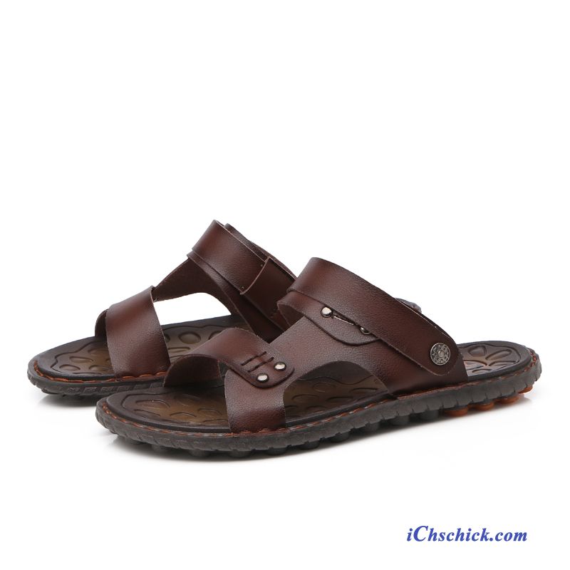 Männer Braun Kupfer, Bequeme Herren Sandalen