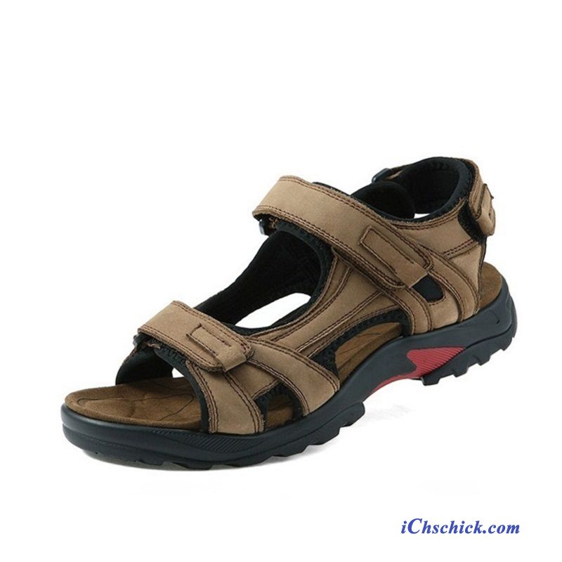 Outdoor Sandalen Frauen Rotblond, Italienische Sandalen Herren Billig