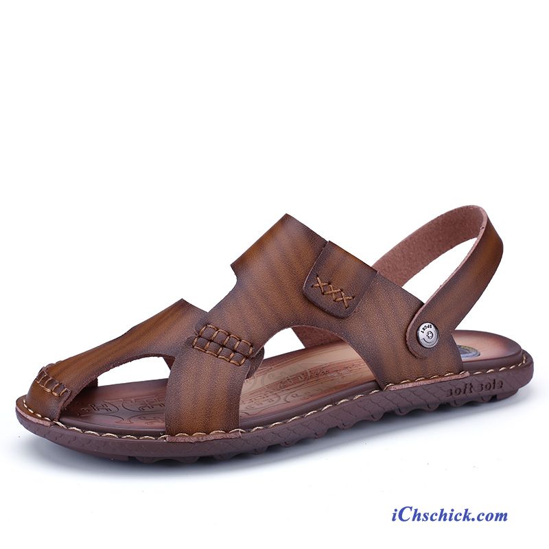 Outdoor Sandalen Herren Wasserfest Orangerot, Mode Sandalen Herren Günstig