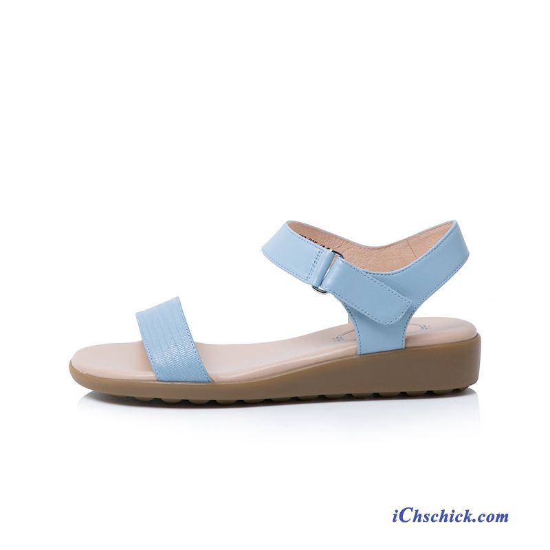 Riemchen Sandaletten Silber Weiss, Sandalen Leder Damen