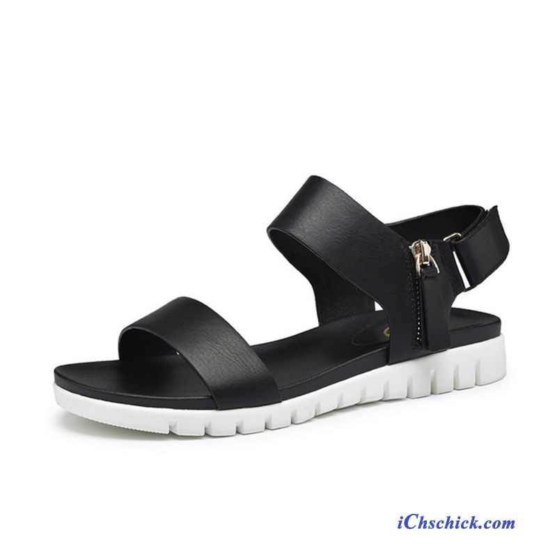 Sandalen Damen Leder Flach Weinrot, Damen Sandalen Mit Strass Billig