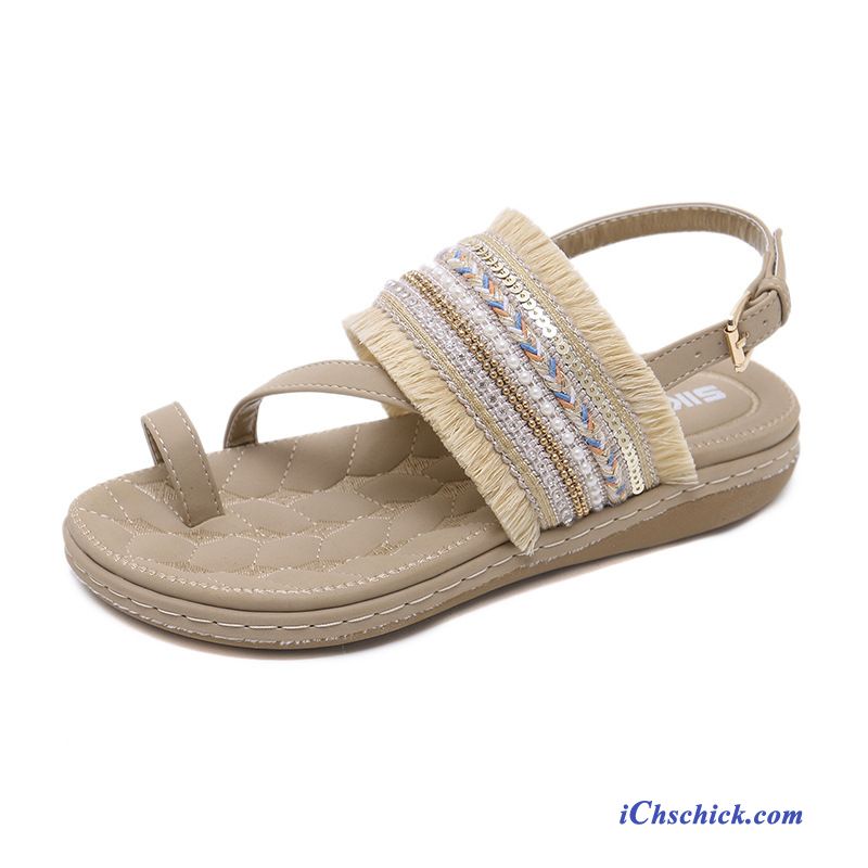 Sandalen Flach Silber, Damen Sandalen Bequem Kaufen