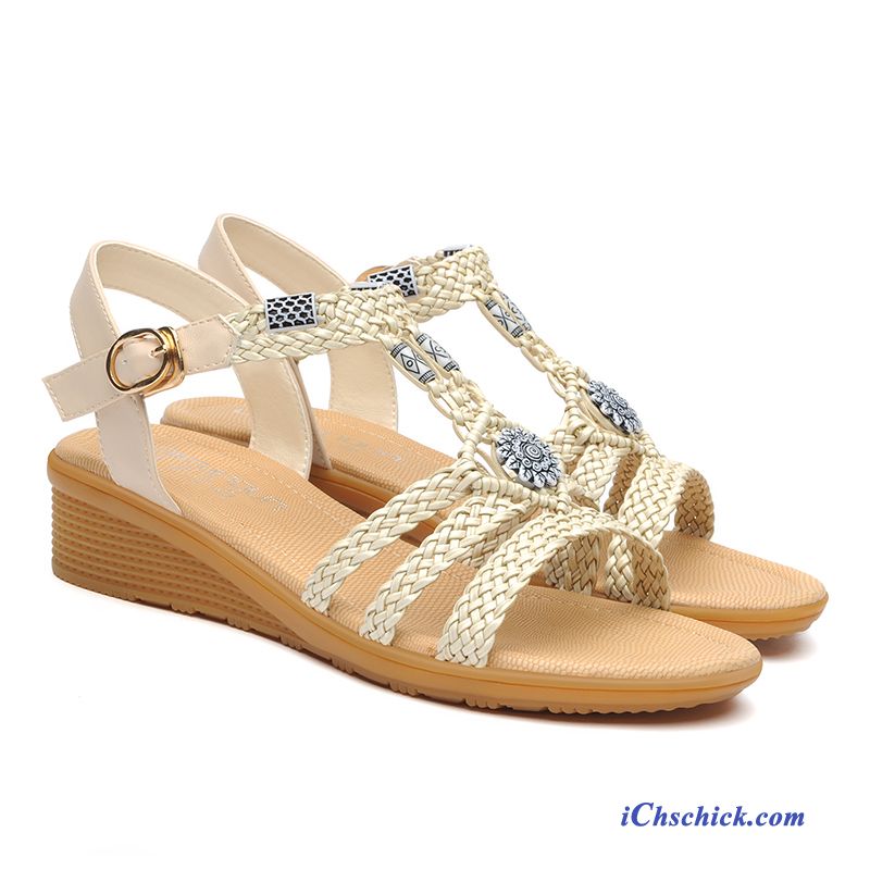 Sandalen Grau Damen Meeresgrün, Römische Sandalen Damen Sale