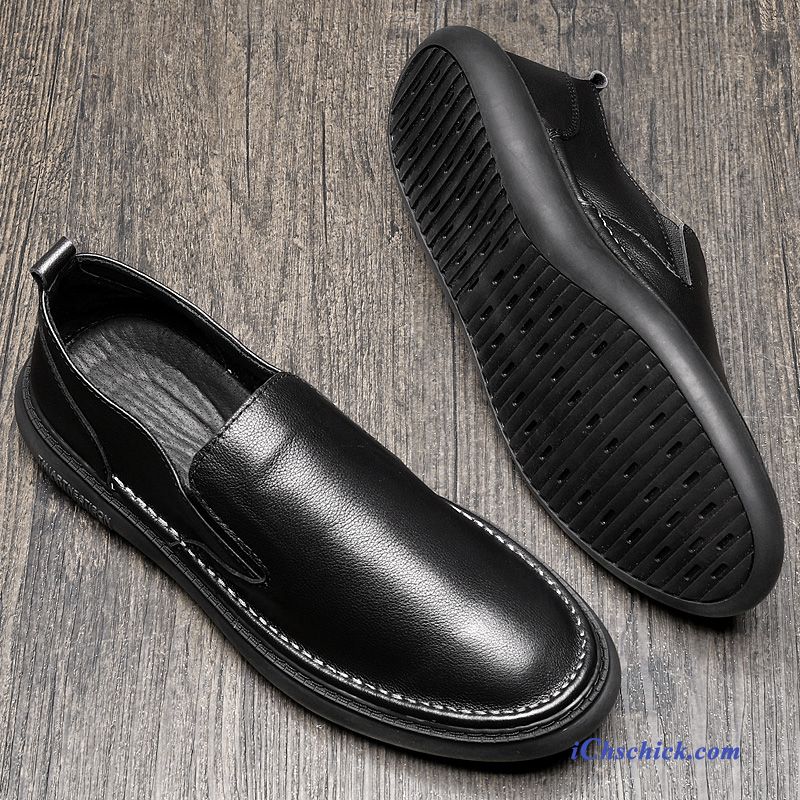 Schuhe Business-schuhe British Halbschuhe Neue Echtleder Faul Schwarz Günstig