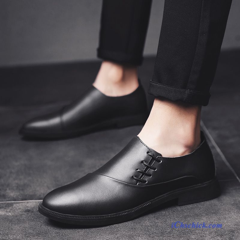 Schuhe Business-schuhe Casual British Feder Geschäft Echtleder Schwarz Billig