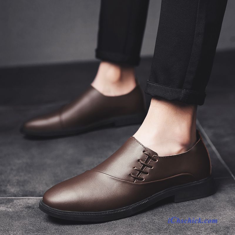 Schuhe Business-schuhe Casual British Feder Geschäft Echtleder Schwarz Billig