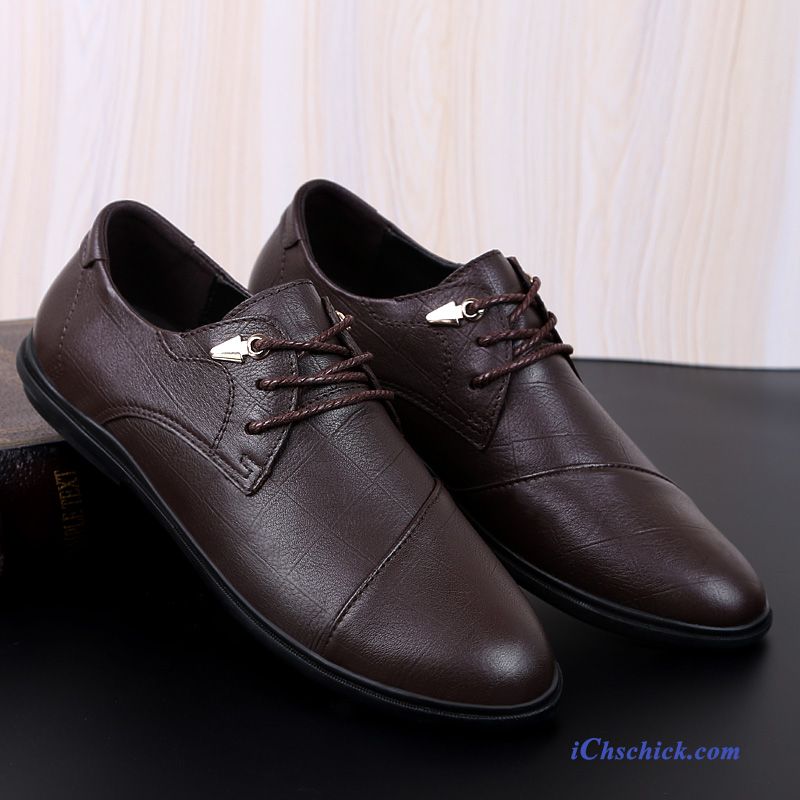 Schuhe Business-schuhe Casual Weiche Sohle Atmungsaktiv British Lederschuhe Weiß Günstige