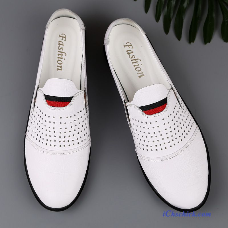 Schuhe Business-schuhe Casual Weiche Sohle Atmungsaktiv British Lederschuhe Weiß Günstige