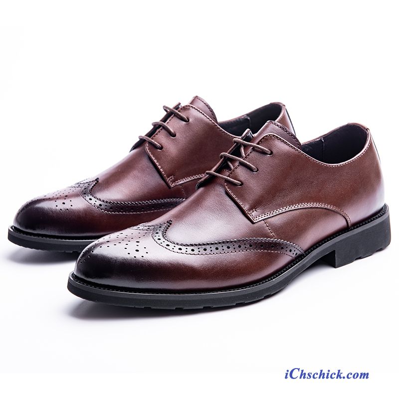 Schuhe Business-schuhe Geschäft British Retro Echtleder Formeller Anzug Braun Billige