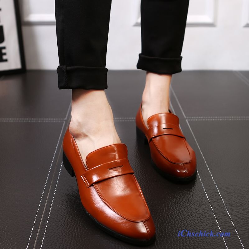 Schuhe Business-schuhe Lederschuhe Casing Sommer Trend Neue Braun Sale