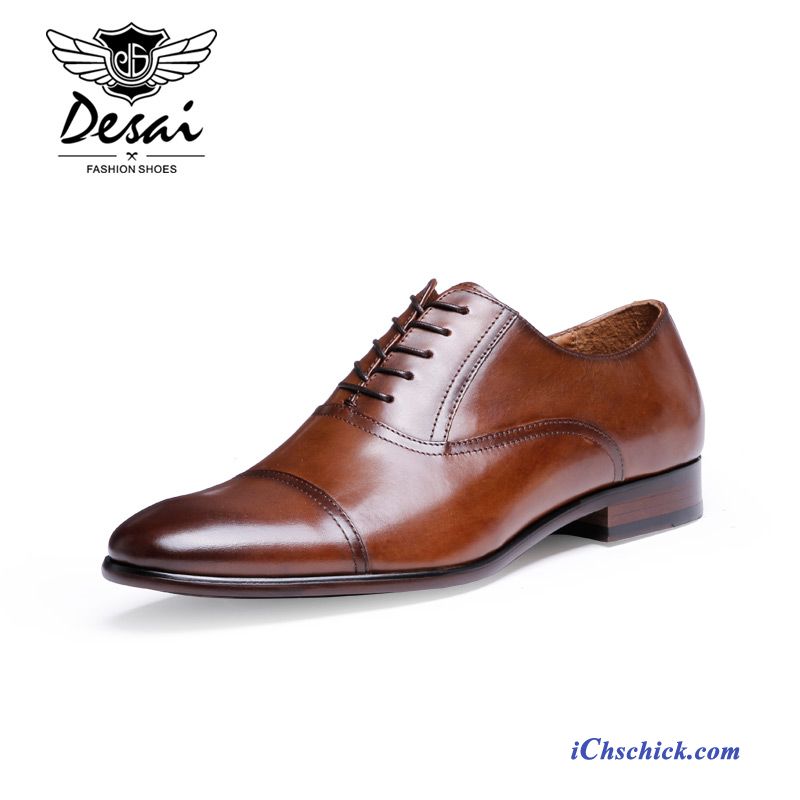 Schuhe Business-schuhe Oxford Echtleder Formeller Anzug Hochzeit Schuhe British Braun Online