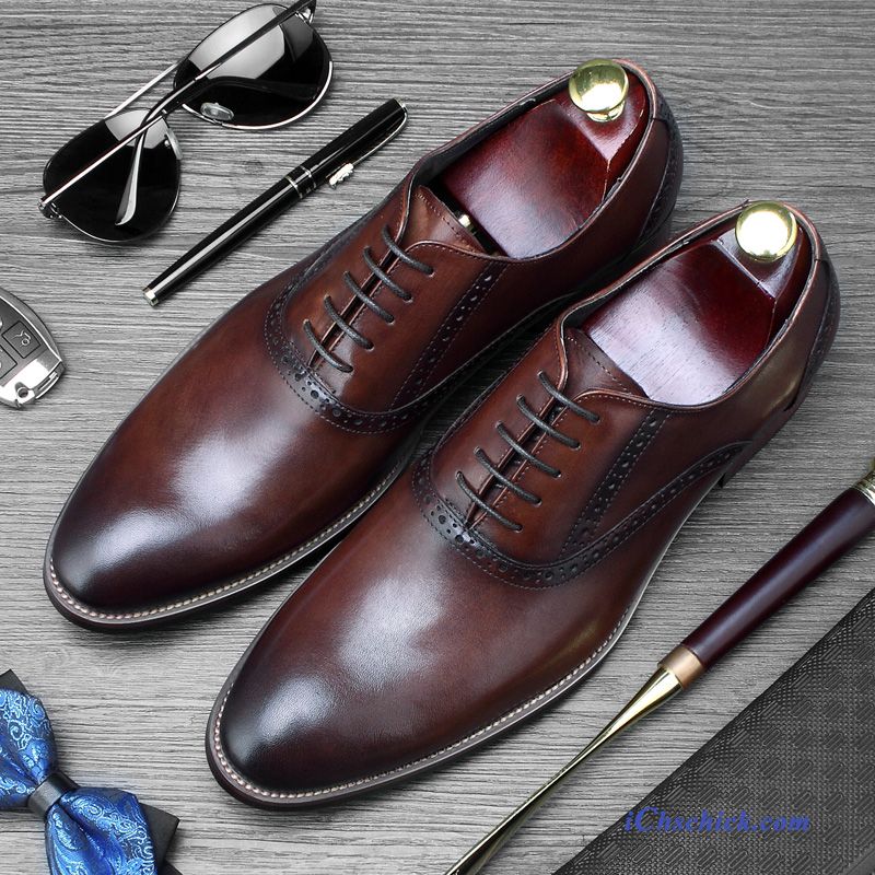 Schuhe Business-schuhe Trend British Oxford Geschäft Einfach Braun Billige