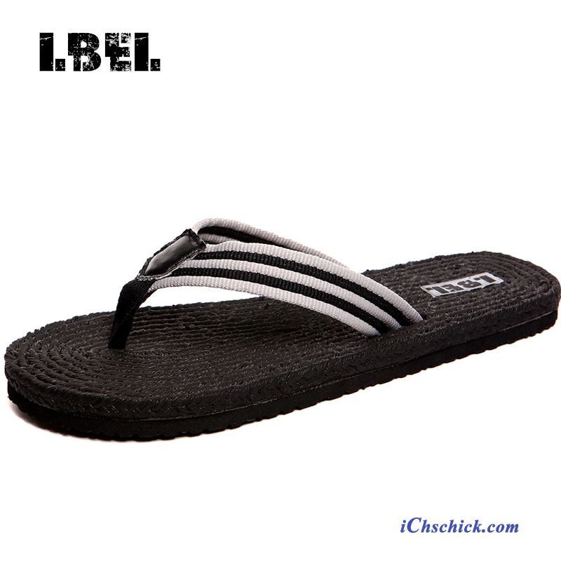 Schuhe Flip Flops Casual Rutschsicher Trend Schüler Draussen Grün Sandfarben Günstige