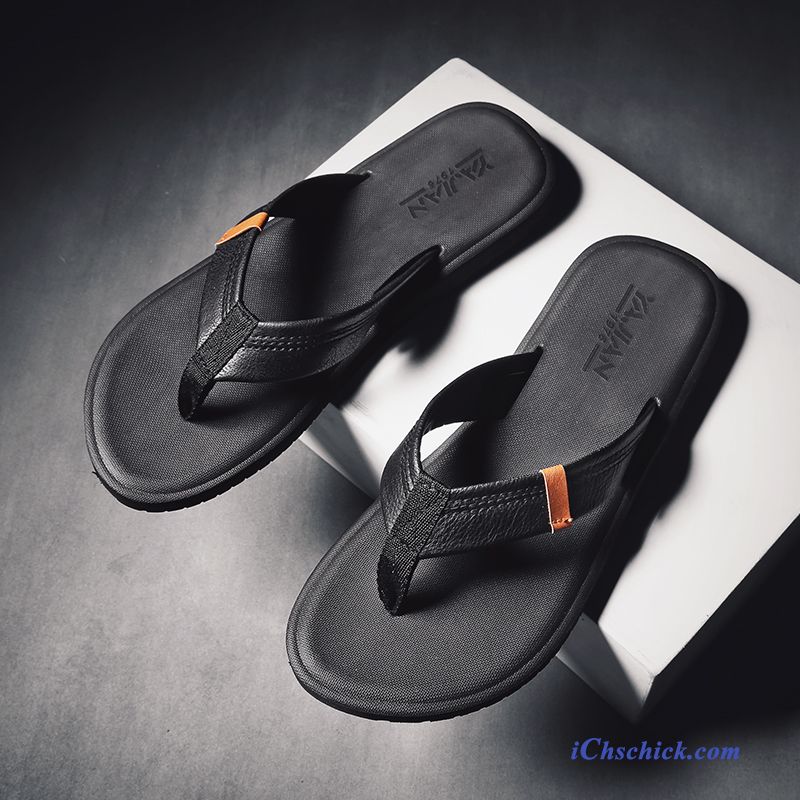 Schuhe Flip Flops Draussen Sommer Rutschsicher Neue Outwear Sandfarben Schwarz Billige