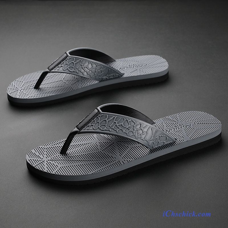 Schuhe Flip Flops Draussen Sommer Rutschsicher Neue Outwear Sandfarben Schwarz Billige