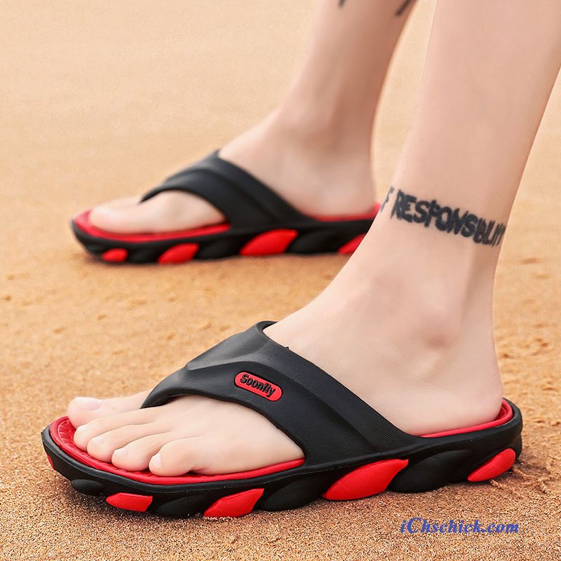 Schuhe Flip Flops Drinnen Trend Rutschsicher Sandalen Hausschuhe Sandfarben Schwarz Billige