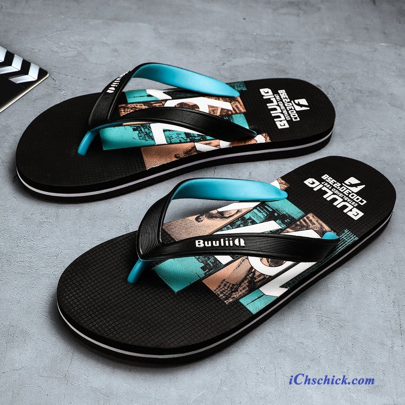 Schuhe Flip Flops Hausschuhe Neue Trend Rutschsicher Sommer Sandfarben Blau Kaufen