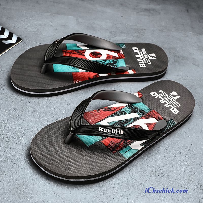 Schuhe Flip Flops Hausschuhe Neue Trend Rutschsicher Sommer Sandfarben Blau Kaufen