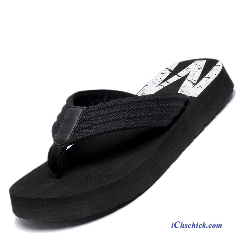 Schuhe Flip Flops Hausschuhe Outwear Rutschsicher Persönlichkeit Sommer Sandfarben Schwarz Geschäft