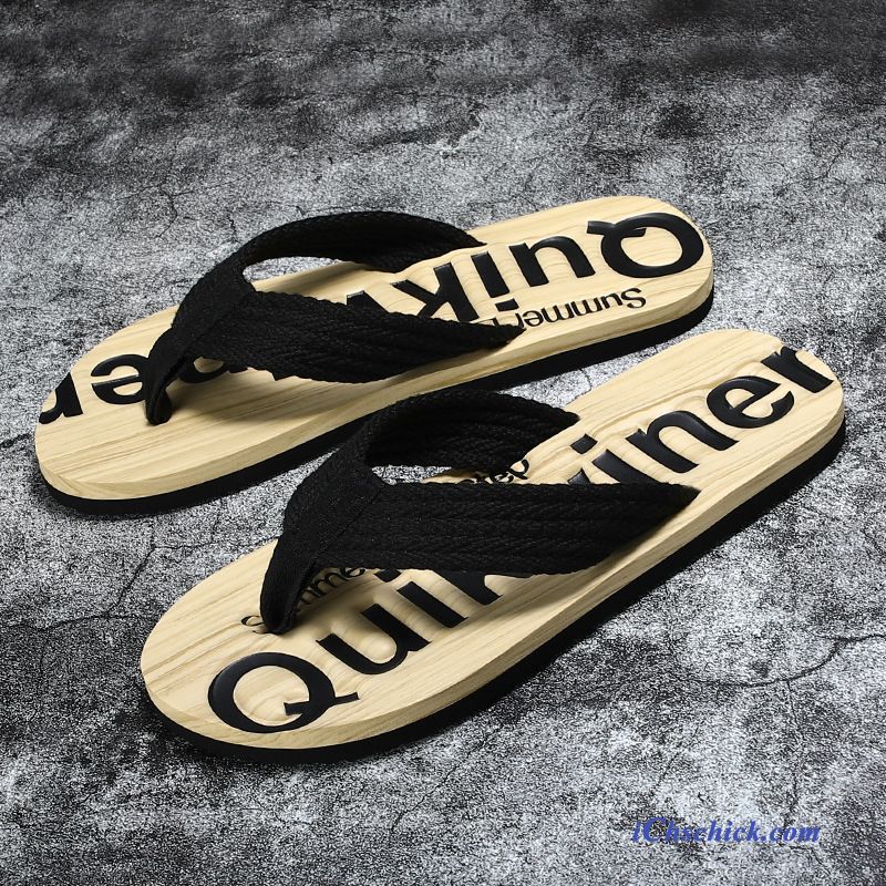 Schuhe Flip Flops Hausschuhe Rutschsicher Neue Mode Persönlichkeit Sandfarben Beige Sale