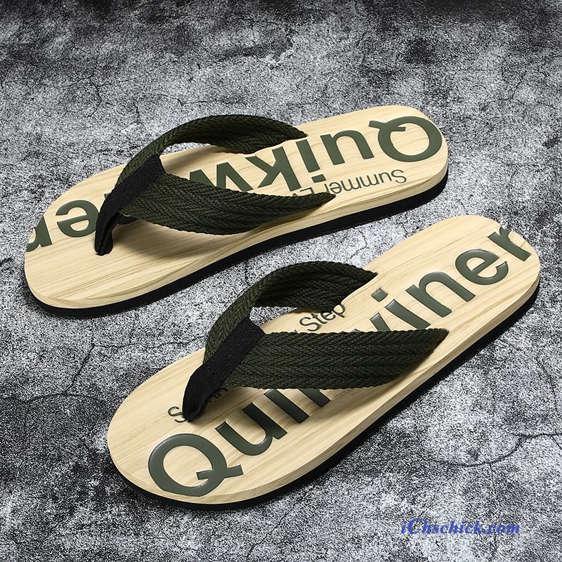 Schuhe Flip Flops Hausschuhe Rutschsicher Neue Mode Persönlichkeit Sandfarben Beige Sale