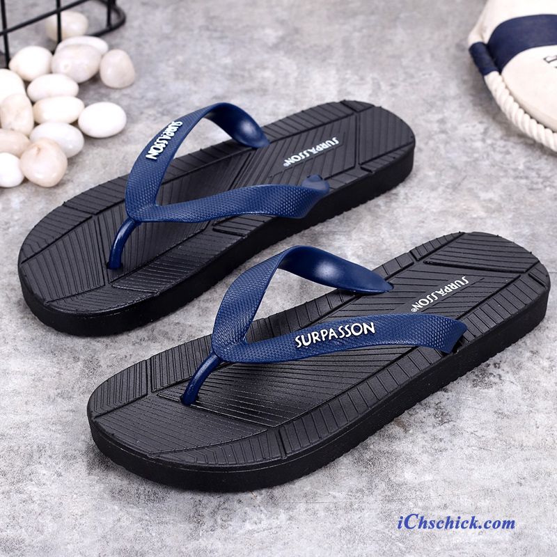 Schuhe Flip Flops Lovers Sommer Outwear Schüler Flache Sandfarben Schwarz Sale