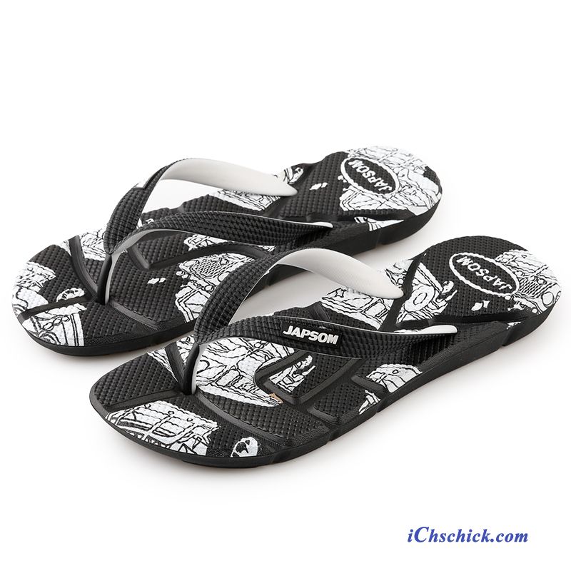 Schuhe Flip Flops Neue Draussen Mode Casual Rutschsicher Dunkelblau Sandfarben Online