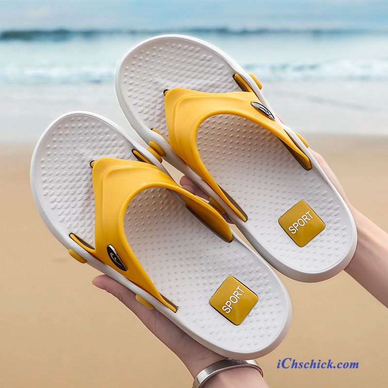 Schuhe Flip Flops Neue Outwear Klassisch Pantolette Drinnen Sandfarben Schwarz Kaufen