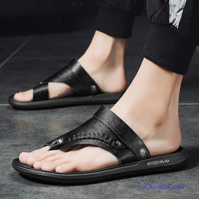 Schuhe Flip Flops Neue Persönlichkeit Sandalen Draussen Trend Sandfarben Grau Günstig
