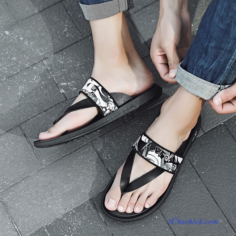 Schuhe Flip Flops Neue Sandalen Outwear Trend Rutschsicher Sandfarben Schwarz Sale