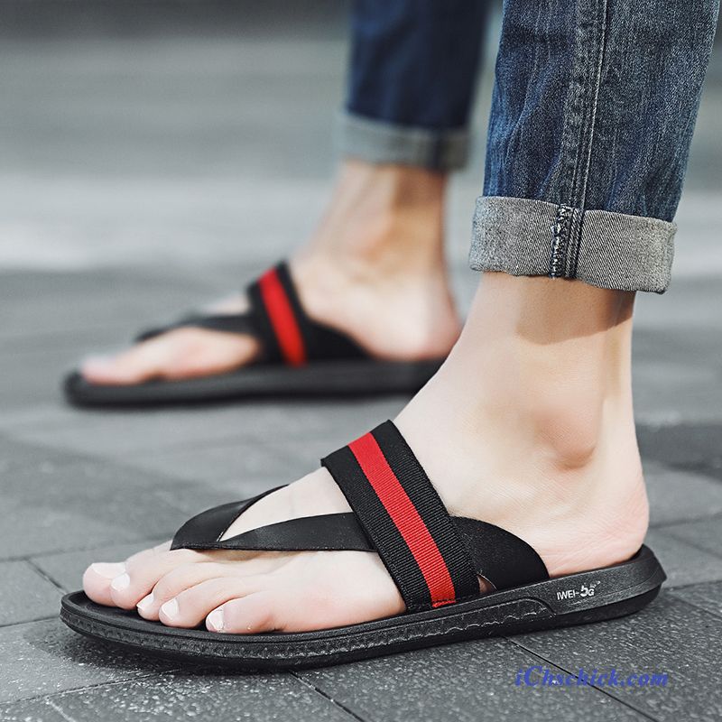 Schuhe Flip Flops Neue Sandalen Outwear Trend Rutschsicher Sandfarben Schwarz Sale
