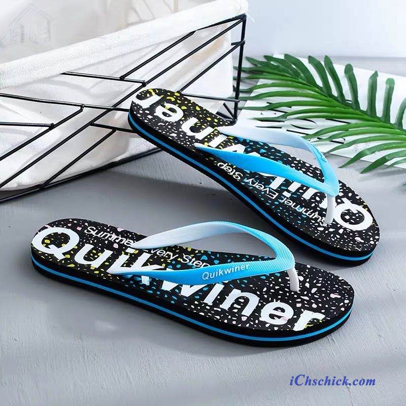 Schuhe Flip Flops Outwear Badezimmer Allgleiches Strand Rutschsicher Sandfarben Schwarz Rot Billig