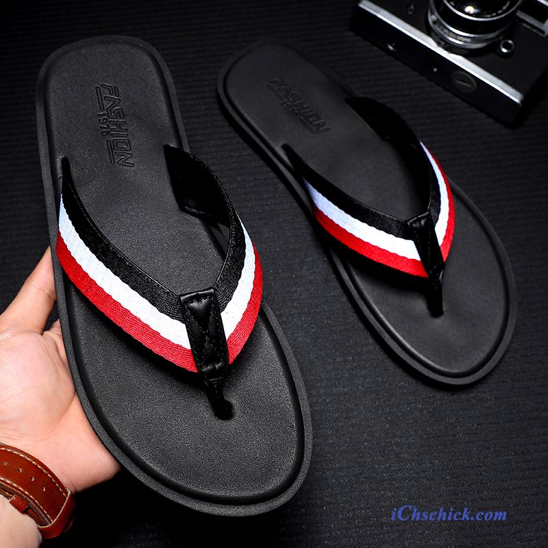 Schuhe Flip Flops Pantolette Outwear Mode Hausschuhe Sandalen Sandfarben Schwarz Günstige