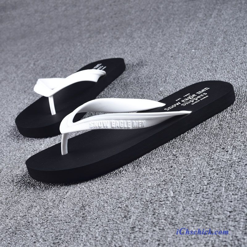 Schuhe Flip Flops Persönlichkeit Schüler Sommer Gummi Casual Sandfarben Rot Billig