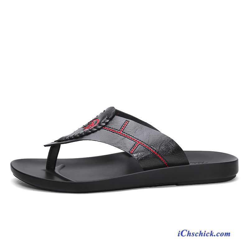 Schuhe Flip Flops Persönlichkeit Sommer Outwear Neue Trend Sandfarben Schwarz Sale