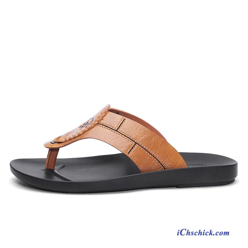 Schuhe Flip Flops Persönlichkeit Sommer Outwear Neue Trend Sandfarben Schwarz Sale