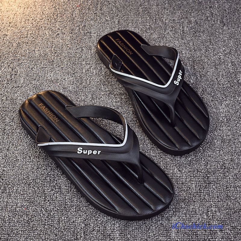 Schuhe Flip Flops Rutschsicher Neue Draussen Outwear Trend Sandfarben Grau Verkaufen