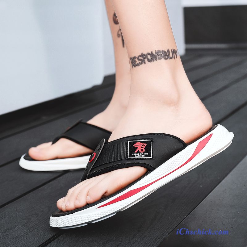 Schuhe Flip Flops Rutschsicher Neue Trend Outwear Hausschuhe Sandfarben Schwarz Angebote