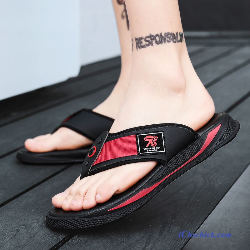 Schuhe Flip Flops Rutschsicher Neue Trend Outwear Hausschuhe Sandfarben Schwarz Angebote