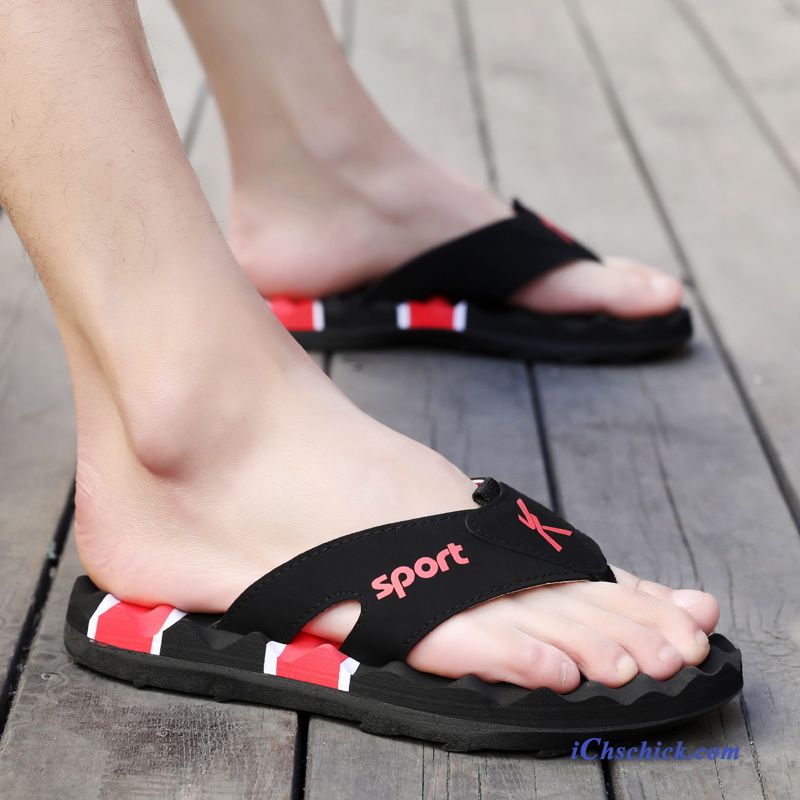 Schuhe Flip Flops Rutschsicher Persönlichkeit Trend Draussen Sommer Sandfarben Gelb Online