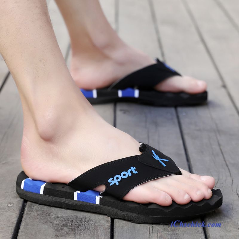 Schuhe Flip Flops Rutschsicher Persönlichkeit Trend Draussen Sommer Sandfarben Gelb Online