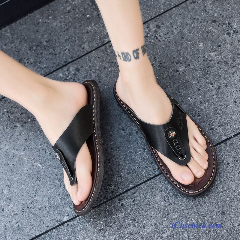 Schuhe Flip Flops Rutschsicher Sandalen Trend Neue Outwear Schwarz Geschäft