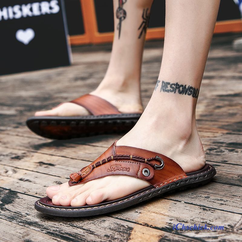 Schuhe Flip Flops Rutschsicher Sandalen Trend Neue Outwear Schwarz Geschäft