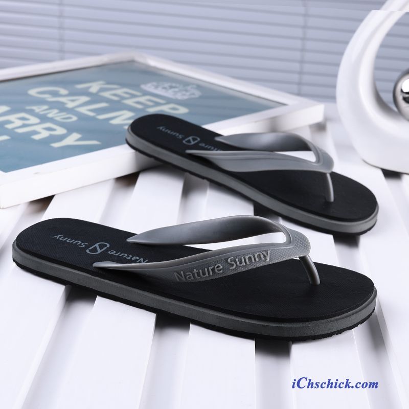 Schuhe Flip Flops Rutschsicher Ultra Casual Weiche Sohle Sommer Grün Sandfarben Bestellen