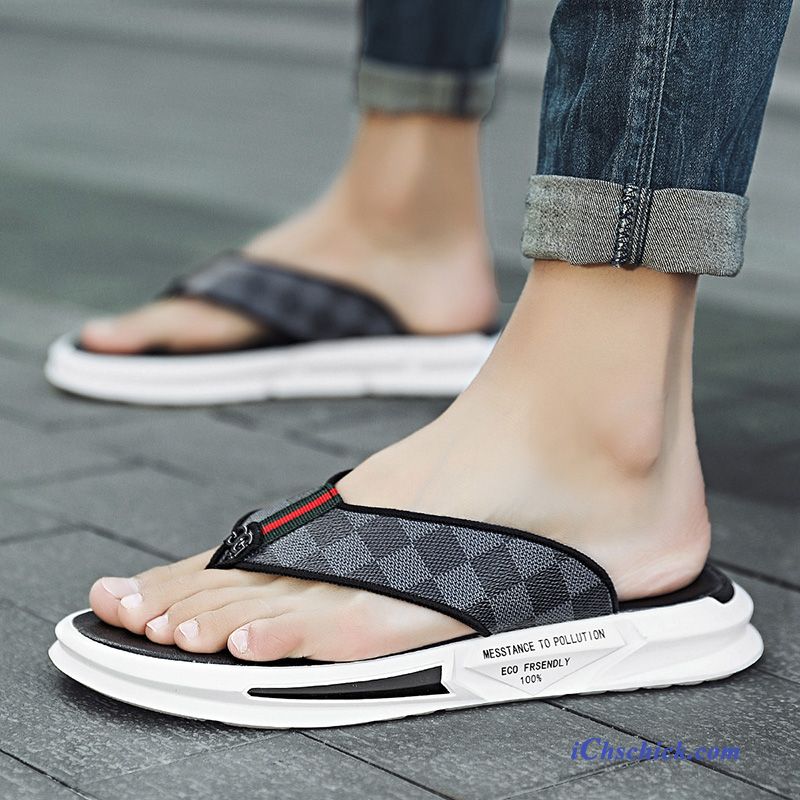 Schuhe Flip Flops Sandalen Sommer Neue Trend Draussen Sandfarben Weiß Günstig