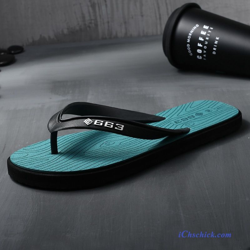 Schuhe Flip Flops Sommer Neue Rutschsicher Trend Hausschuhe Sandfarben Schwarz Verkaufen