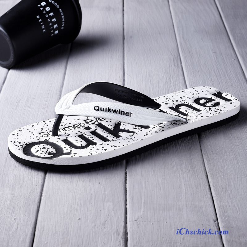 Schuhe Flip Flops Sommer Neue Rutschsicher Trend Hausschuhe Sandfarben Schwarz Verkaufen